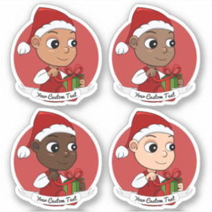 Sticker Ensemble de dessins animés pour bébé de Noël - v2