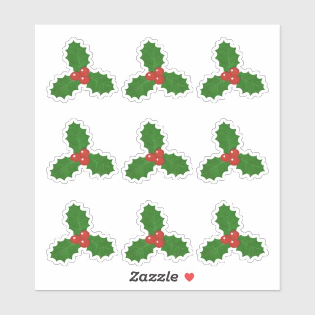 Sticker Ensemble de feuilles de houx (Feuille)
