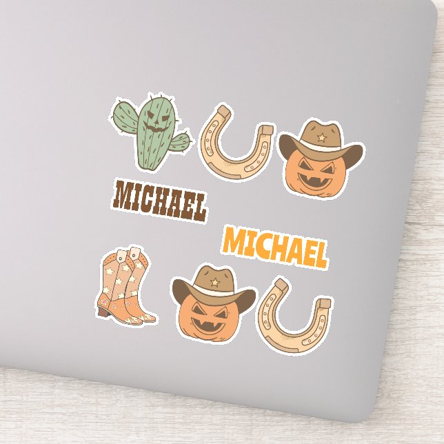 Sticker Ensemble de fun Halloween occidental personnalisé  (Détail)