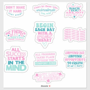 Sticker ensemble de miroirs d'affirmation positive