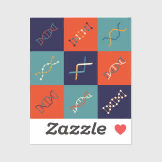 Sticker Ensemble de motifs de biologie de la tige génétiqu