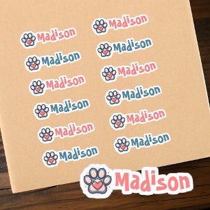 Sticker Ensemble d'étiquettes personnalisées avec empreint
