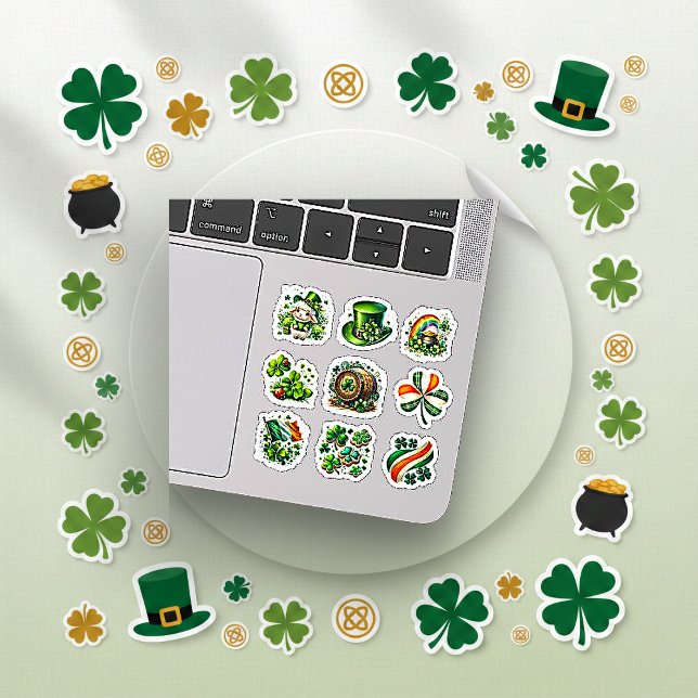 Sticker Ensemble fantaisiste de la Saint-Patrick de folklo (Créateur téléchargé)