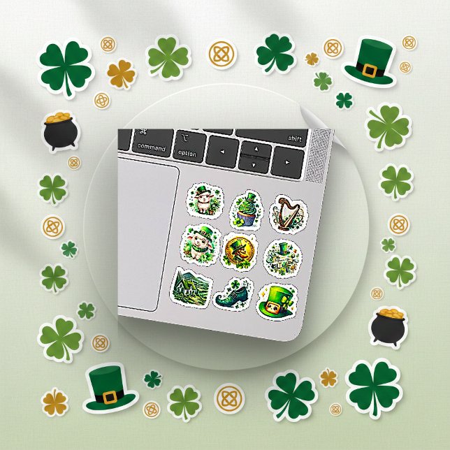 Sticker Ensemble irlandais de Saint-Patrick jour de waterc (Créateur téléchargé)