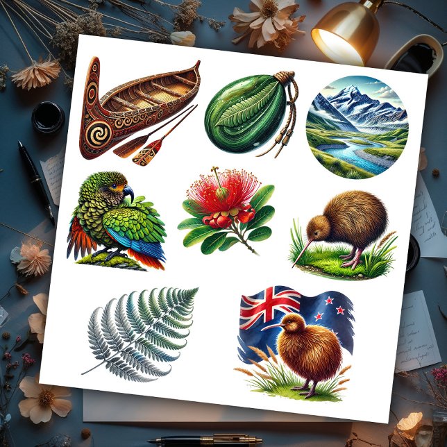 Sticker Ensemble Kiwiana de Nouvelle-Zélande 3 (Créateur téléchargé)