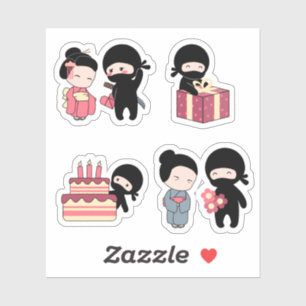 Sticker Ensemble minuscule Ninja 5