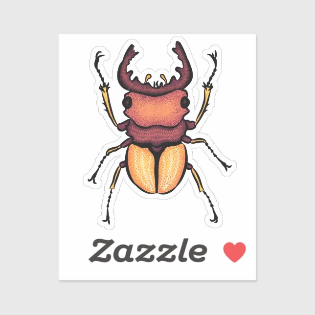 Sticker Entomologie du scarabée (Feuille)