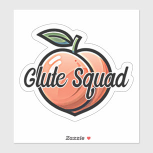 Sticker Entraînement Fitness Glute Squad Peach