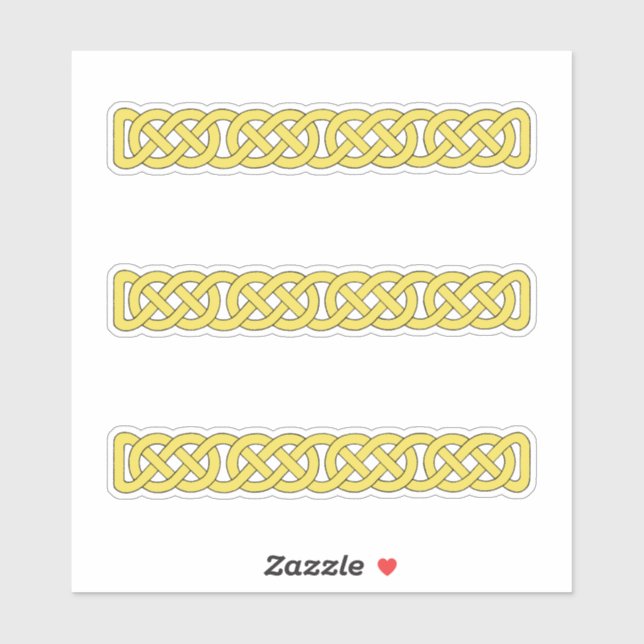 Sticker Entrelacs celtiques en bande (Feuille)