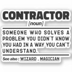 Sticker Entrepreneur Noun Cool Maison Constructeur Idée ac