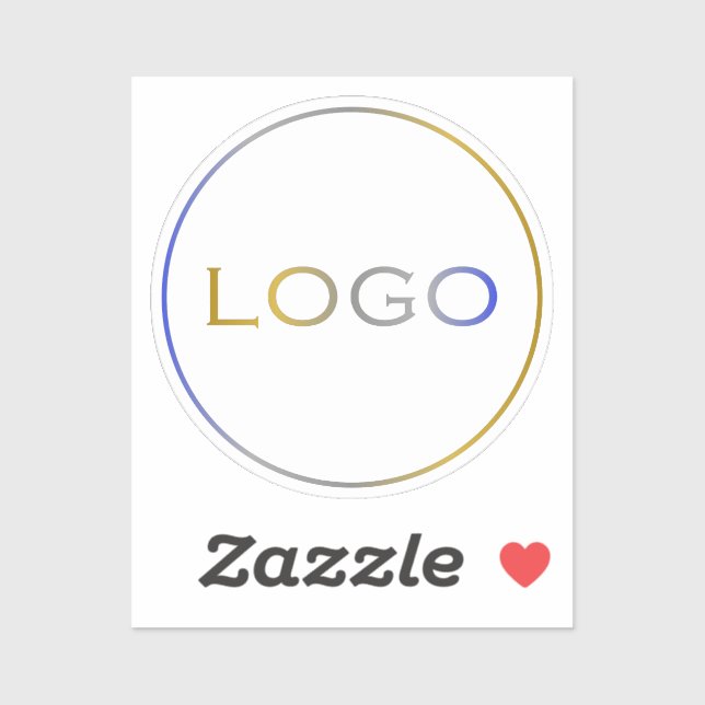 Sticker Entreprise Personnalisée Grand logo rond Simple (Feuille)