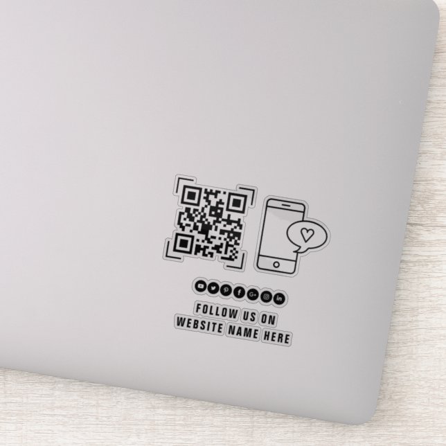 Sticker Entreprise | Suivez-nous Analyse du code QR (Détail)