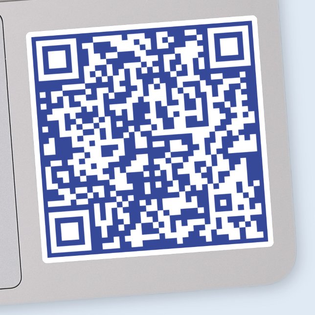 Sticker Entrer l'URL Généré instantanément Code QR | bleu  (Créateur téléchargé)