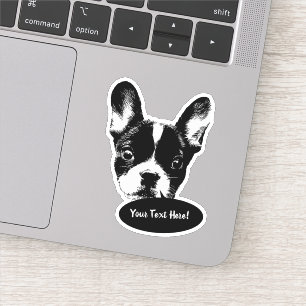 Sticker Entretien mignon de chien de bouledogue français