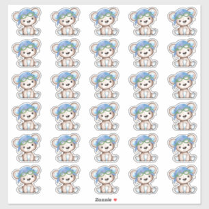 Sticker Enveloppe de l'ours en peluche du pilote d'avion F