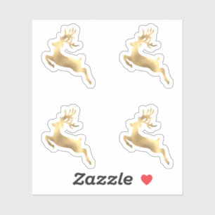 Sticker Enveloppe de Noël des cerfs Antlers d'hiver