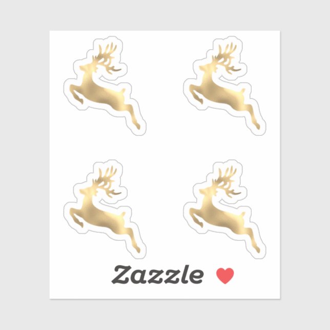 Sticker Enveloppe de Noël des cerfs Antlers d'hiver (Feuille)