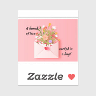 Sticker Envoyez un peu d'amour et un câlin!