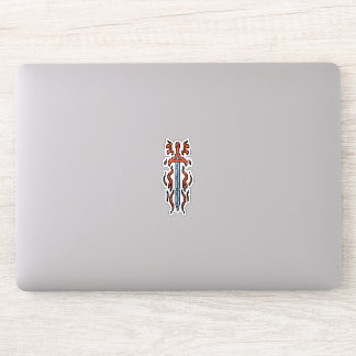 Sticker Épée longue fantaisie Flamme Rouge Arme