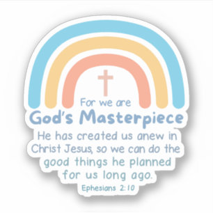 Sticker Éphésiens 2:10 Chef-d'oeuvre des dieux