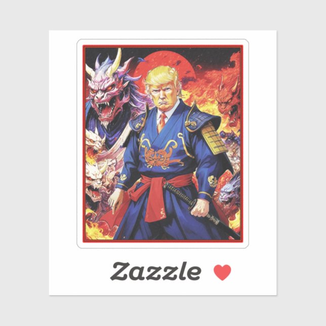 Sticker Epic Trump Samurai Anime (Feuille)