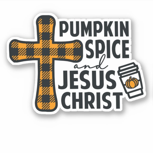 Sticker Épice citrouille et Jésus Christ - Foi (Devant)