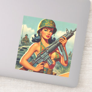 Sticker Épingle vintage du soldat