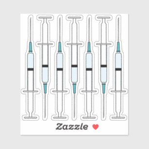 Sticker Éplucher l'aiguille sur la seringue de vaccin COVI