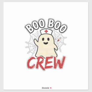 Sticker Équipage Boo Boo Halloween Infirmière Fantôme Desi