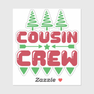 Sticker Équipage de Cousins Noël Famille Design Assorti-86