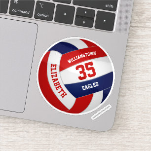 Sticker équipe bleu rouge couleurs volley-ball cadeaux spo