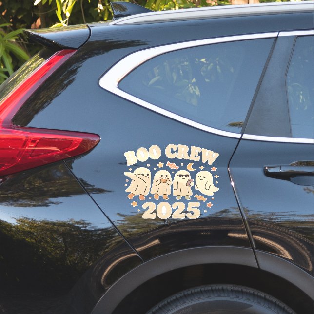 Sticker Équipe Boo 2025 Trending Ghost Squad (Coté voiture)