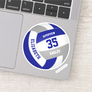 Sticker équipe de bleu gris colore les filles volley-ball