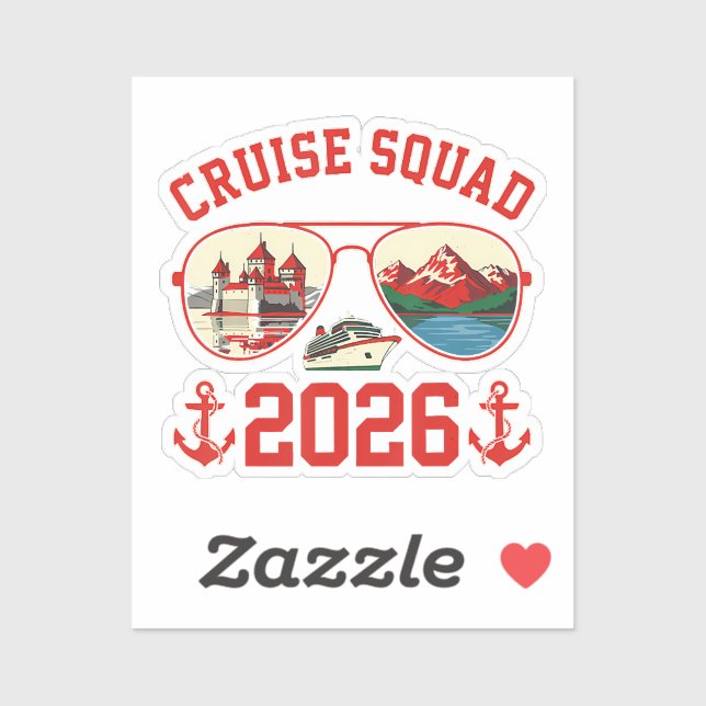 Sticker Équipe de croisière Voyage en Suisse 2026 (Feuille)