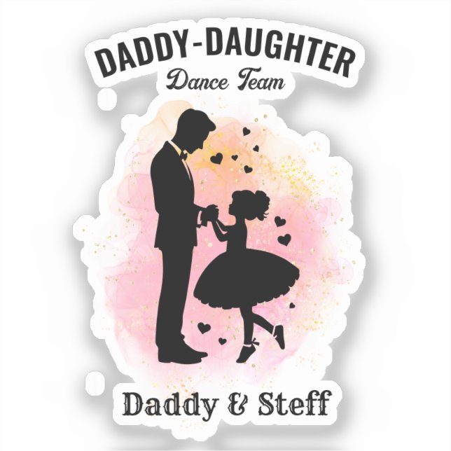 Sticker Équipe de danse papa-fille (3) T-shirt (Recto)