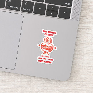 Sticker Équipe de famille BBQ de jardin pour le 4 juillet