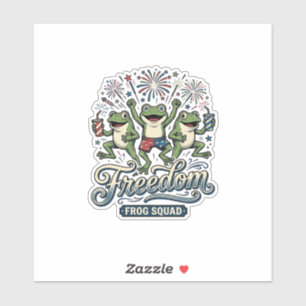 Sticker Équipe de grenouille de liberté Conception de chem