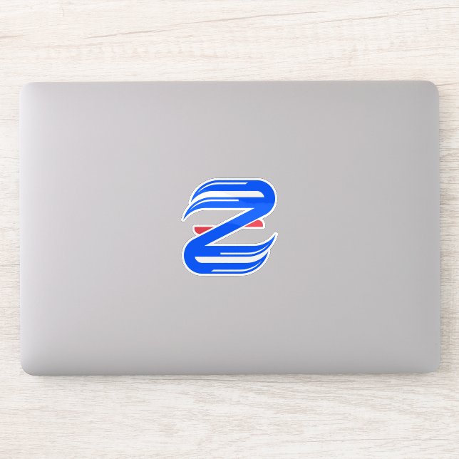 Sticker Équipe de lettre athlétique personnalisable Z (Ordinateur)