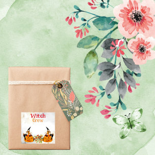 Sticker Équipe de sorcières de l'Halloween Jack O Orange L