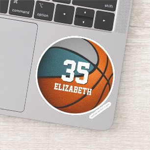 Sticker Équipe gris turquoise couleurs filles garçons bask