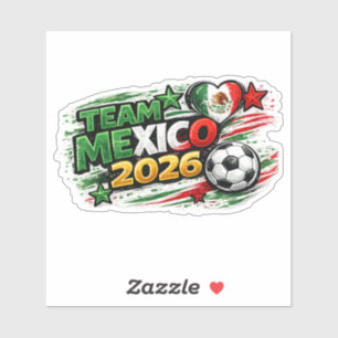 Sticker ÉQUIPE MEXIQUE 2026 Fan MEXIQUE Fierté mexicaine