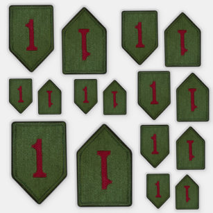 Sticker ęr Découpe du rouge 1 de Division d'infanterie de