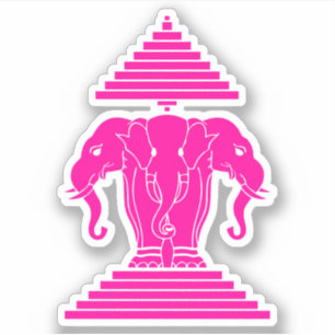 Sticker Erawan rose trois a dirigé le Laotien