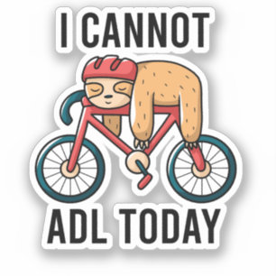 Sticker ergothérapie, Vélo Sloth Lover, BCBA