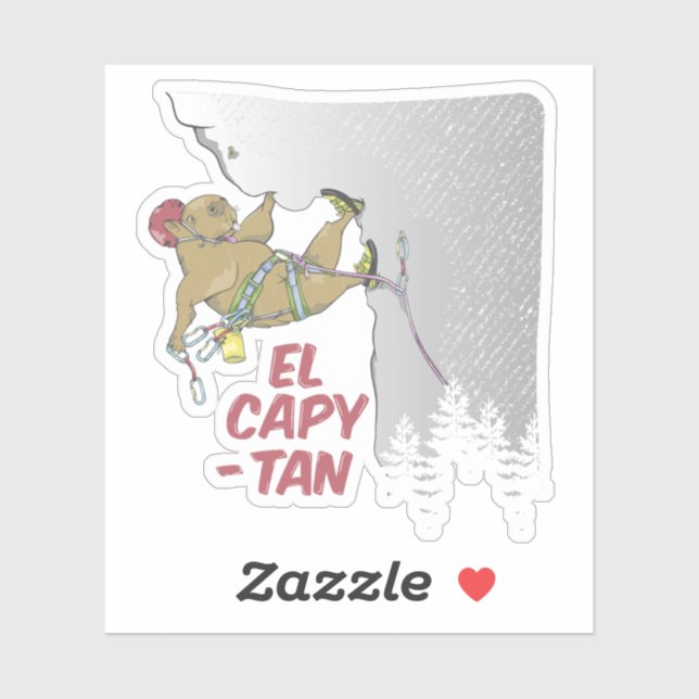 Sticker Escalade rock Capybara EP CAPITAIN (Feuille)