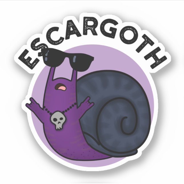 Sticker Escar goth Funny Cool Goth Snail Pun (Devant)