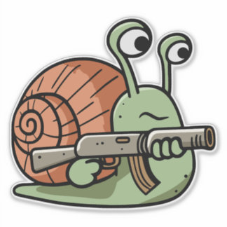 Sticker Escargot armé
