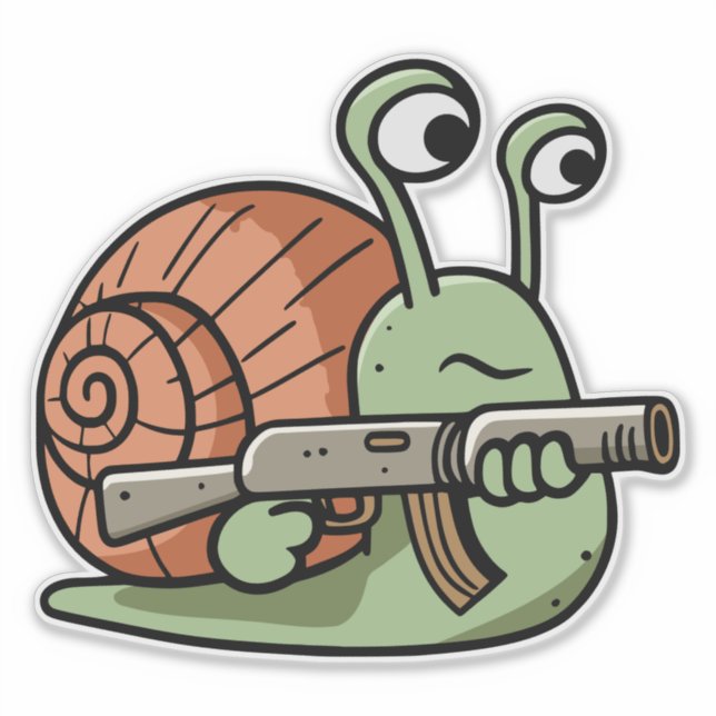 Sticker Escargot armé (Devant)