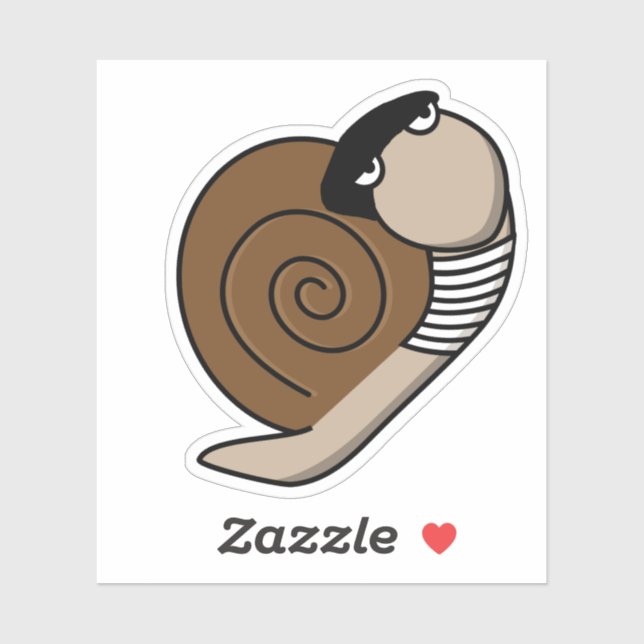 Sticker Escargot French Snail (Feuille)