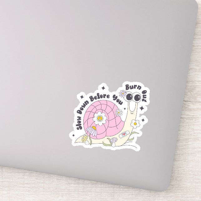 Sticker Escargot lent motivationnel (Détail)